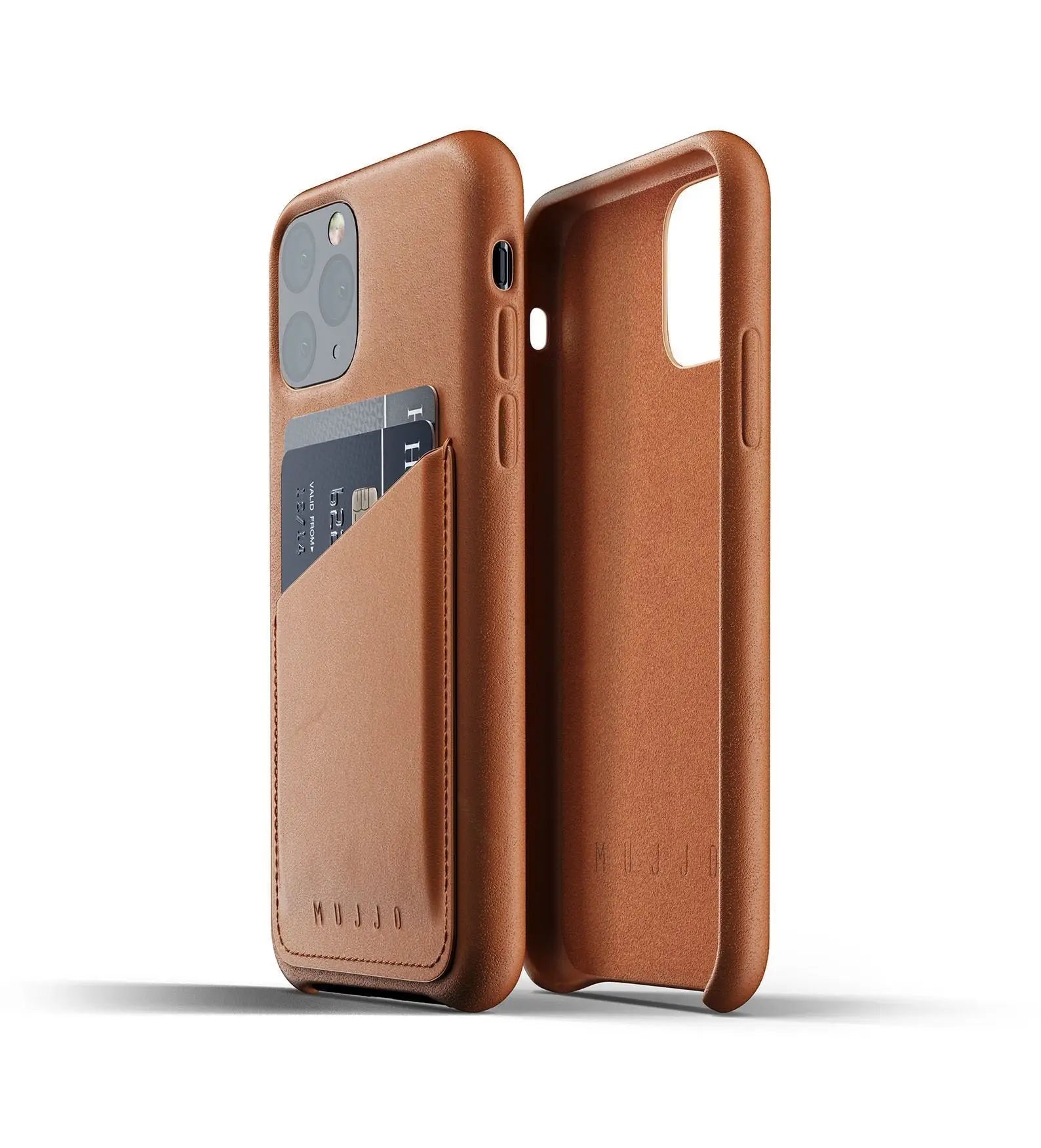 Husa Piele Naturala cu Buzunar Card Mujjo - iPhone 11 Pro - MUJJO-CL-002-GR - 8718546172113 - 8