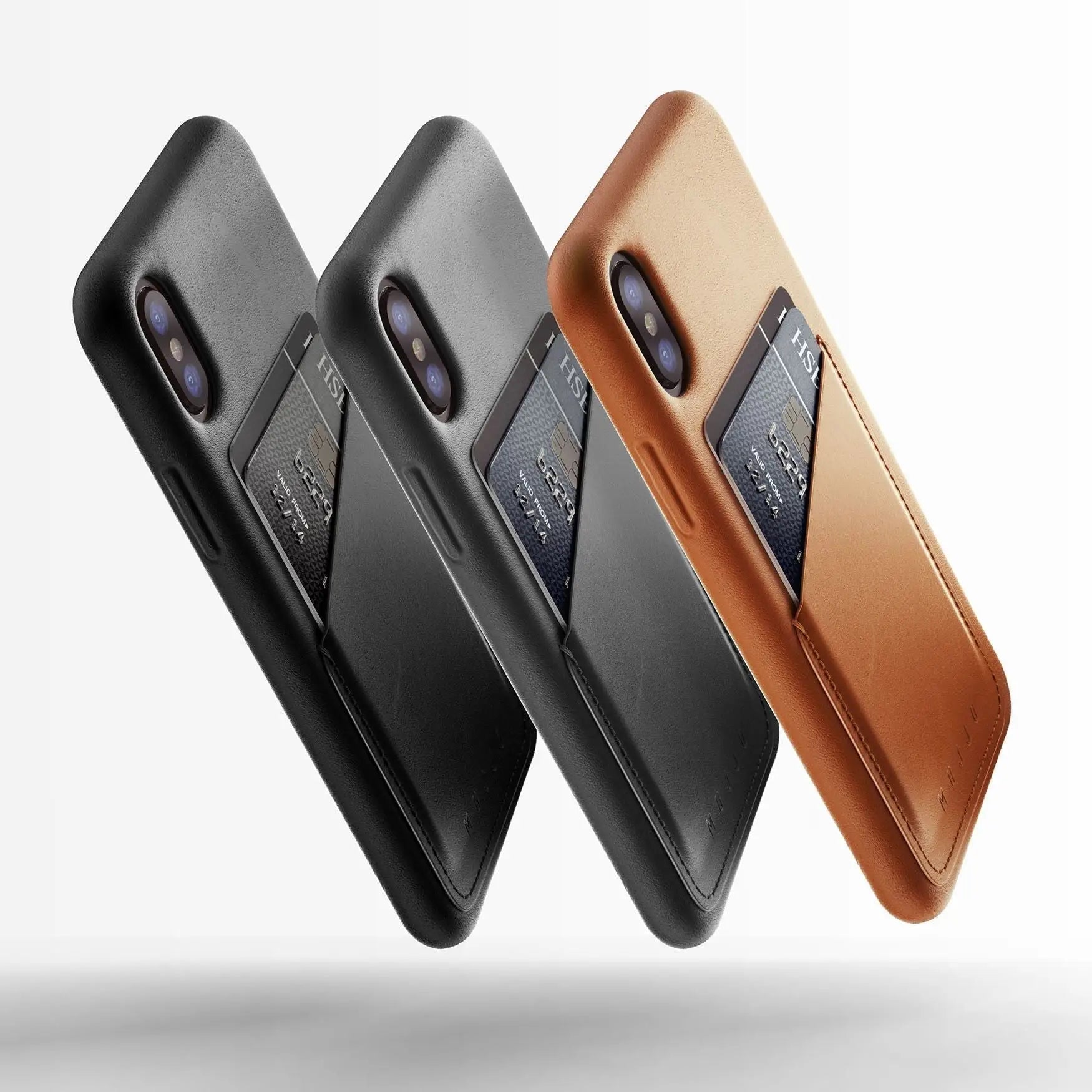 Husa Piele Naturala cu Buzunar Card Mujjo - iPhone XS & X - MUJJO-CS-092-BL - 8718546171918 - 11