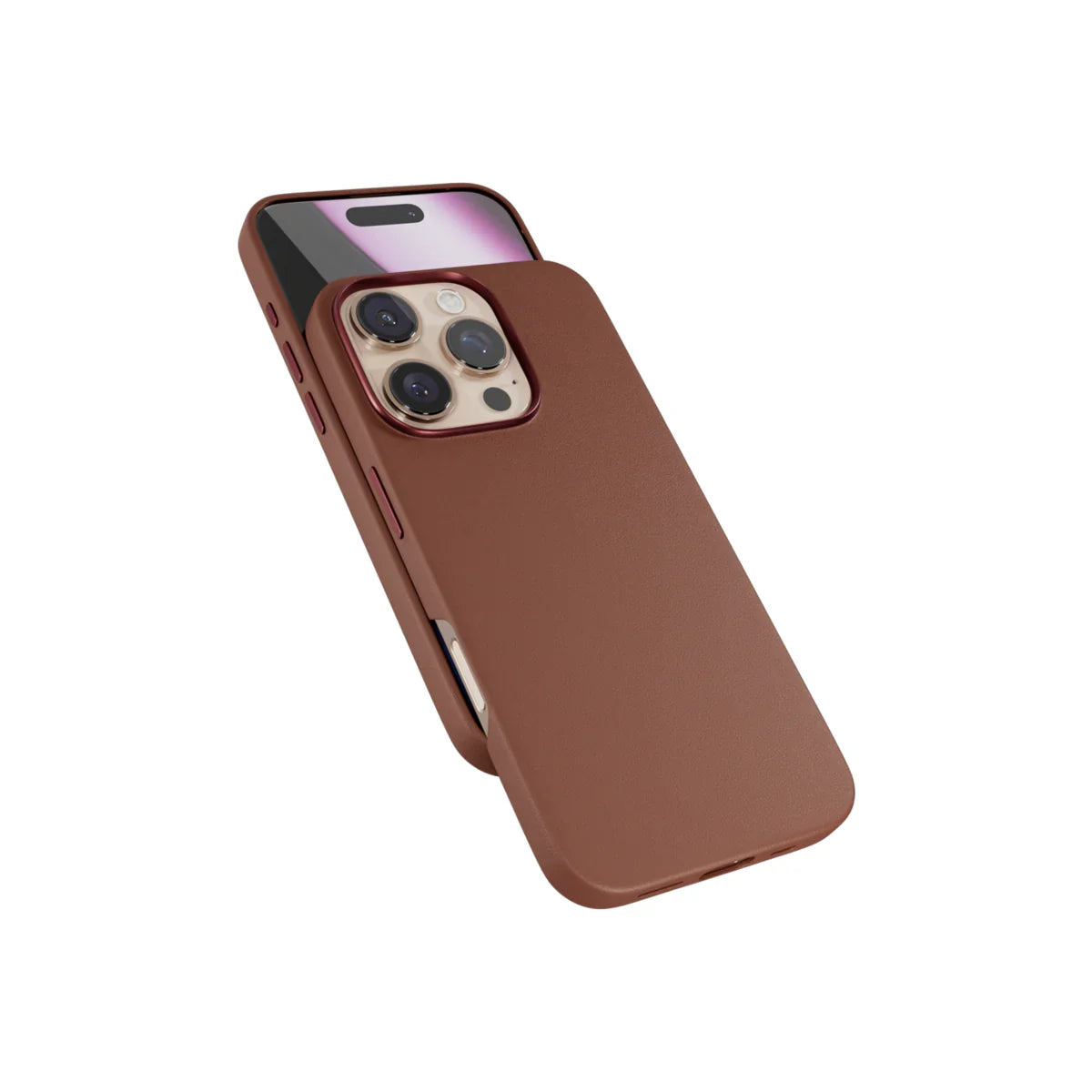 Husa Piele Naturala Epico Mag+ pt. iPhone 16 Pro Maro - MagSafe Aluminiu - 91010131700002 - 8596049190335 - 2