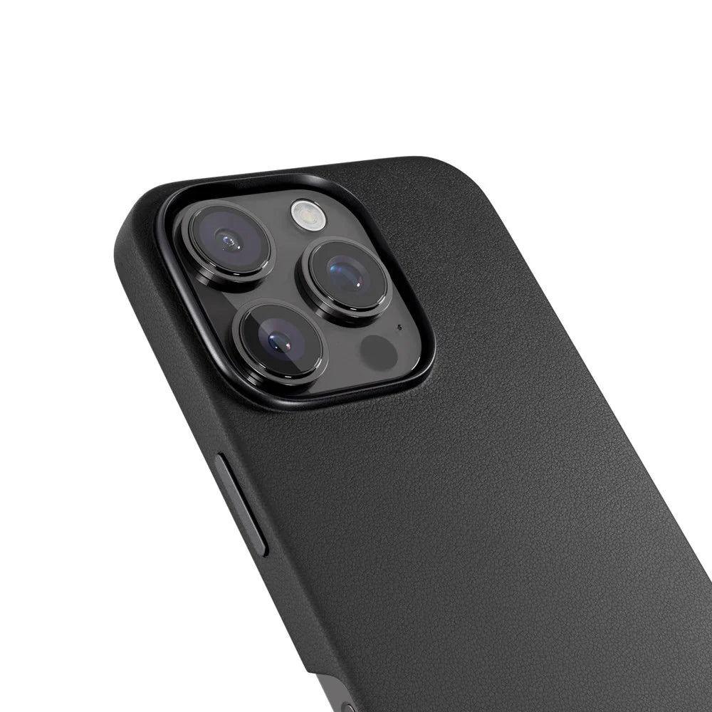 Husa Piele Naturala Epico Mag+ pt. iPhone 16 Pro Negru - MagSafe Aluminiu - 91010101300001 - 8596049190410 - 3