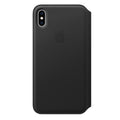 Husa Piele Naturala Folio Apple pt. iPhone XS Max, Black - MRX22ZM/A, Originala