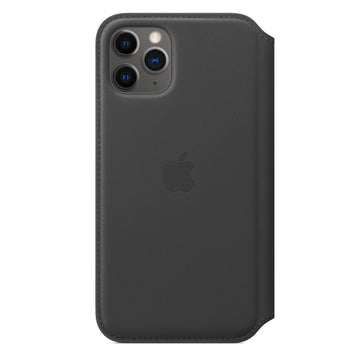 Husa Piele Naturala Folio Apple pt. iPhone 11 Pro Black - MX062ZM/A Originala Resigilat - MX062ZM/A-U - 190199288379 - 1