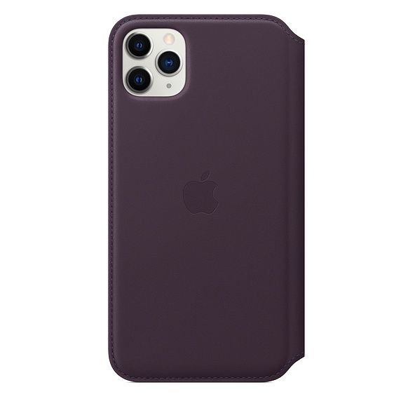 Husa Piele Naturala Folio Apple pt. iPhone 11 Pro Max Aubergine - MX092ZM/A Originala Resigilat - MX092ZM/A-A - 190199288454 - 6
