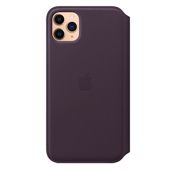 Husa Piele Naturala Folio Apple pt. iPhone 11 Pro Max Aubergine - MX092ZM/A Originala Resigilat - MX092ZM/A-A - 190199288454 - 4
