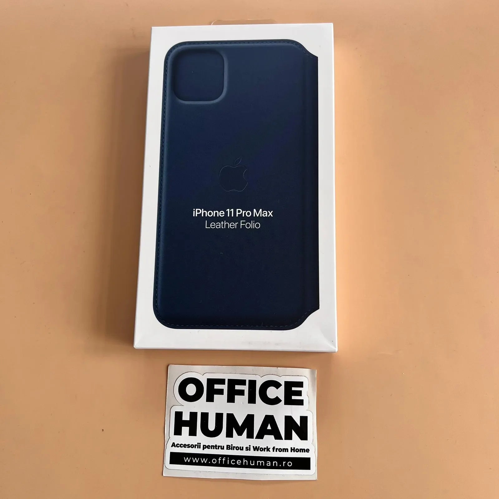 Husa Piele Naturala Folio Apple pt iPhone 11 Pro Max Deep Sea Blue - MY1P2ZM/A Originala Resigilat - MY1P2ZM/A-A - 190199651456 - 7