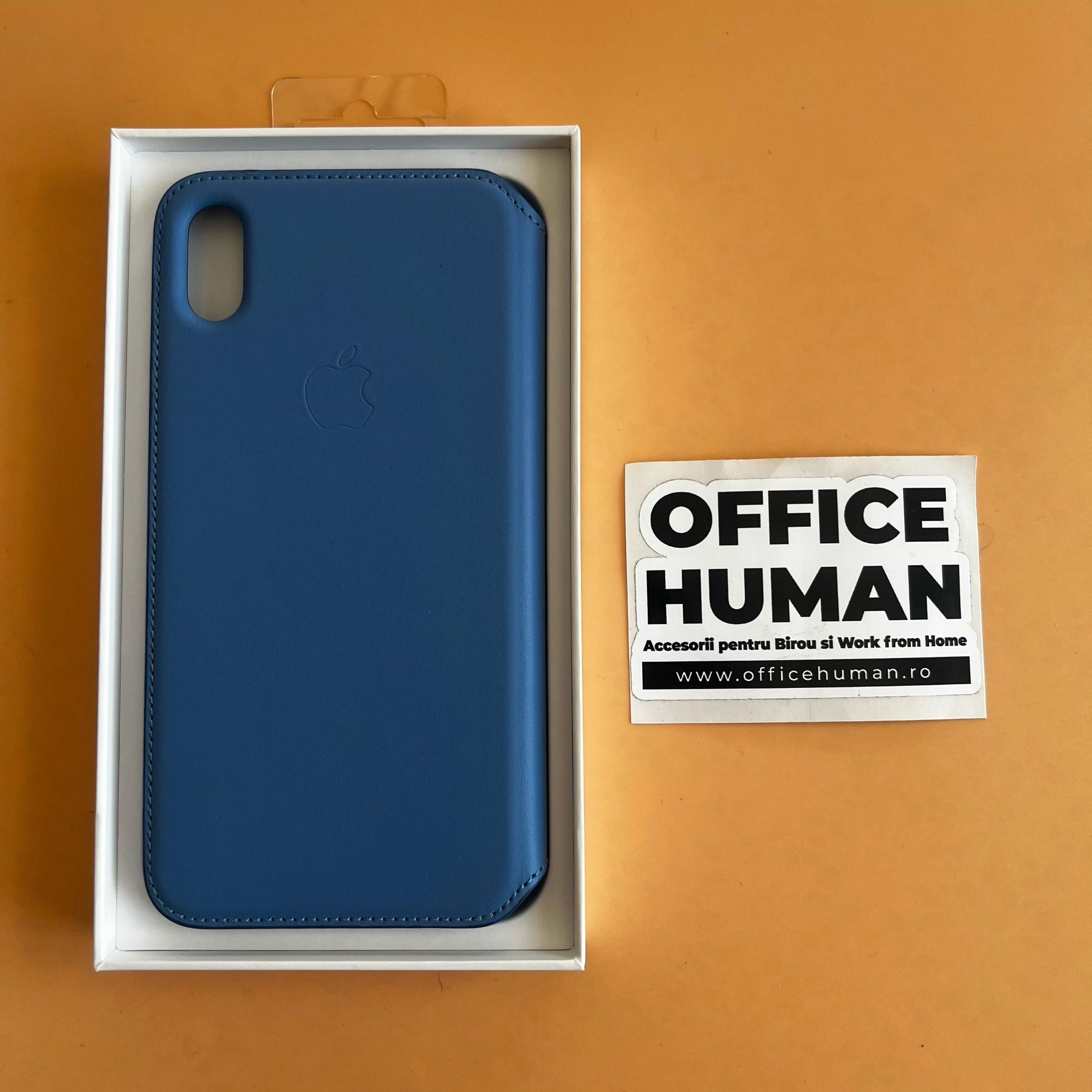Husa Piele Naturala Folio Apple pt. iPhone XS Max Cornflower - MVFT2ZM/A Originala - 190199126107 - 5