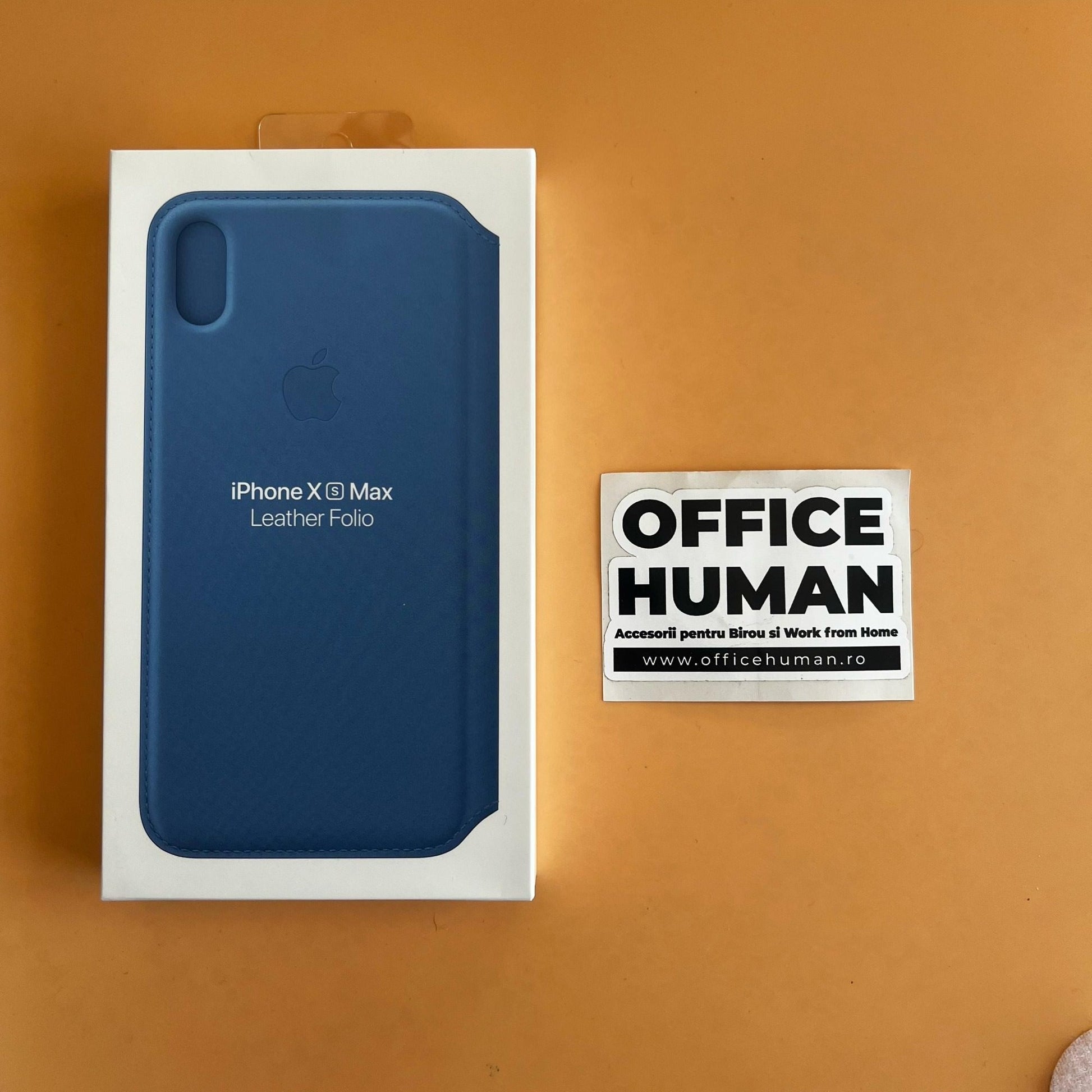 Husa Piele Naturala Folio Apple pt. iPhone XS Max Cornflower - MVFT2ZM/A Originala - 190199126107 - 4
