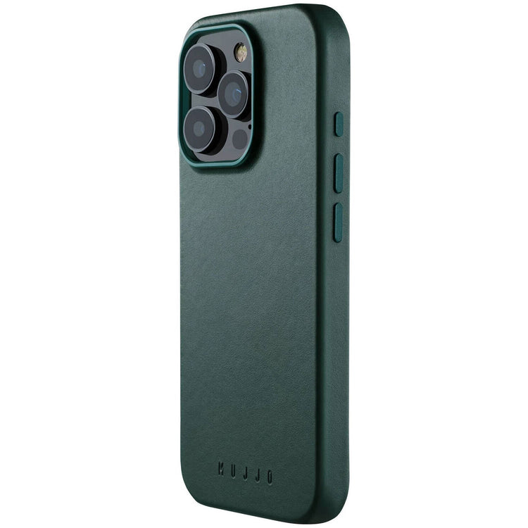Husa Piele Naturala Mujjo pt. iPhone 16 Pro MagSafe - Livid Green - mujjo-cl-051-lg - 5060487086916 - 1