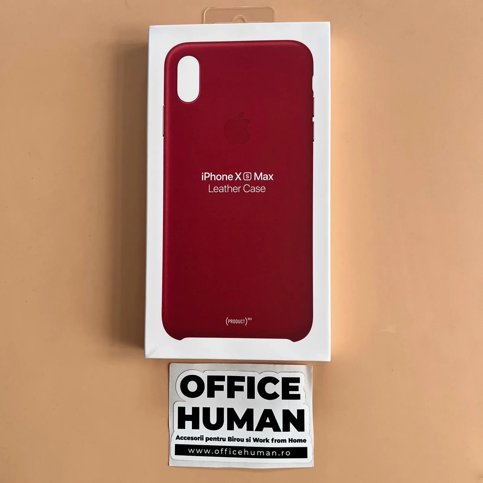 Husa Piele Naturala pt. Apple iPhone XS Max Red - MRWQ2ZM/A Originala Resigilat - MRWQ2ZM/A-A - 190198763426 - 4