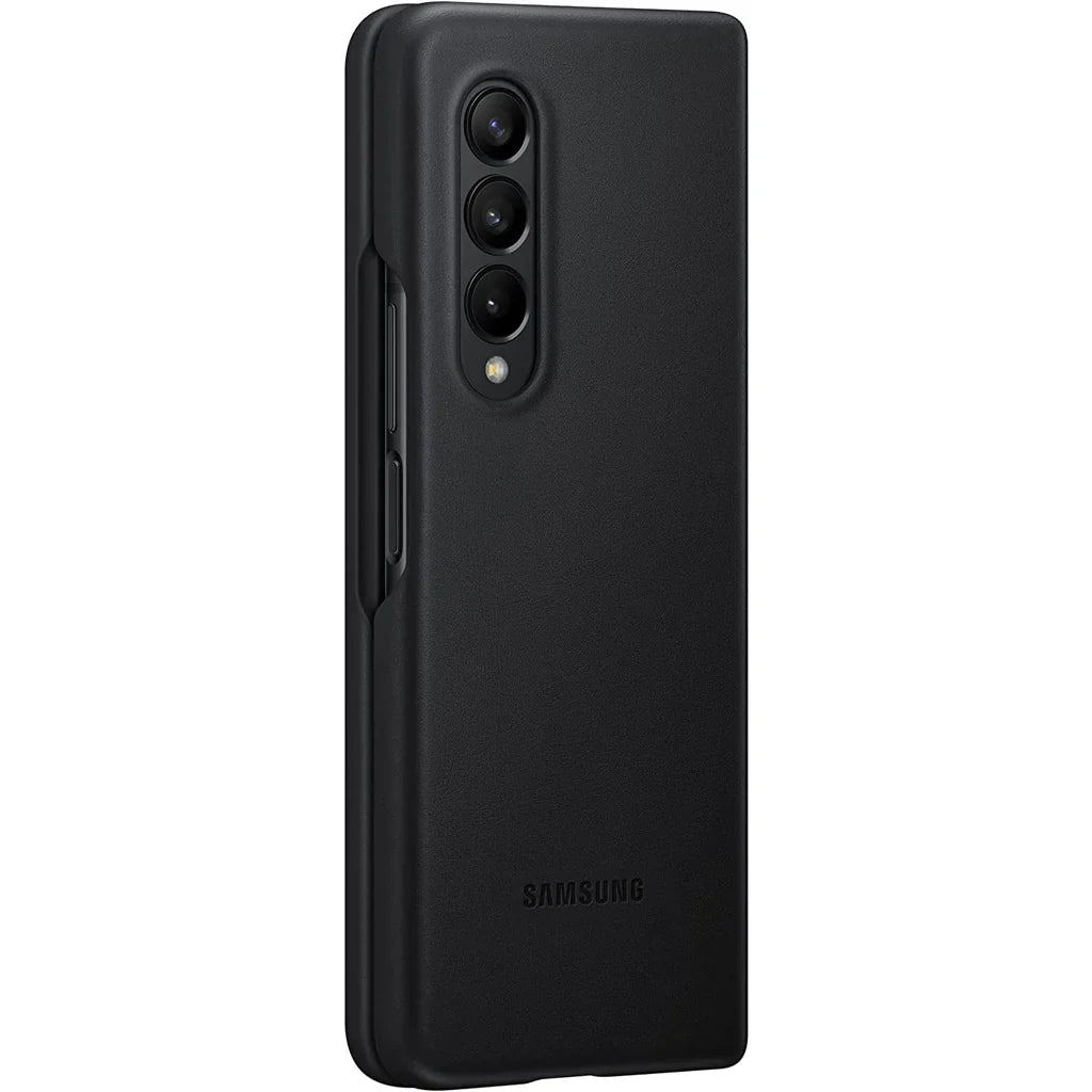 Husa Piele Naturala pt. Samsung Galaxy Z Fold 3 Negru - EF-VF926 Originala Resigilat - EF-VF926LBEGWW - 8806092641044 - 2