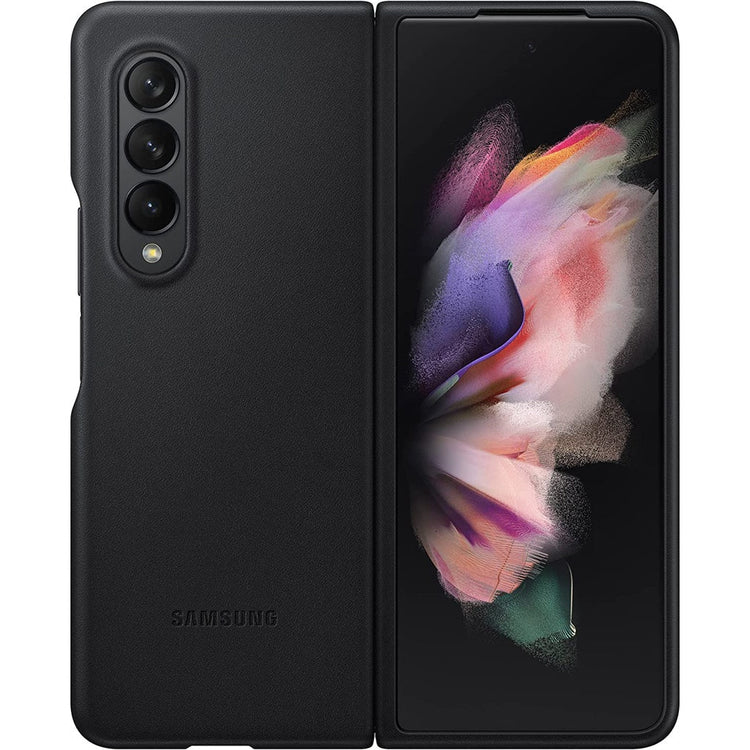 Husa Piele Naturala pt. Samsung Galaxy Z Fold 3 Negru - EF-VF926 Originala Resigilat - EF-VF926LBEGWW - 8806092641044 - 1