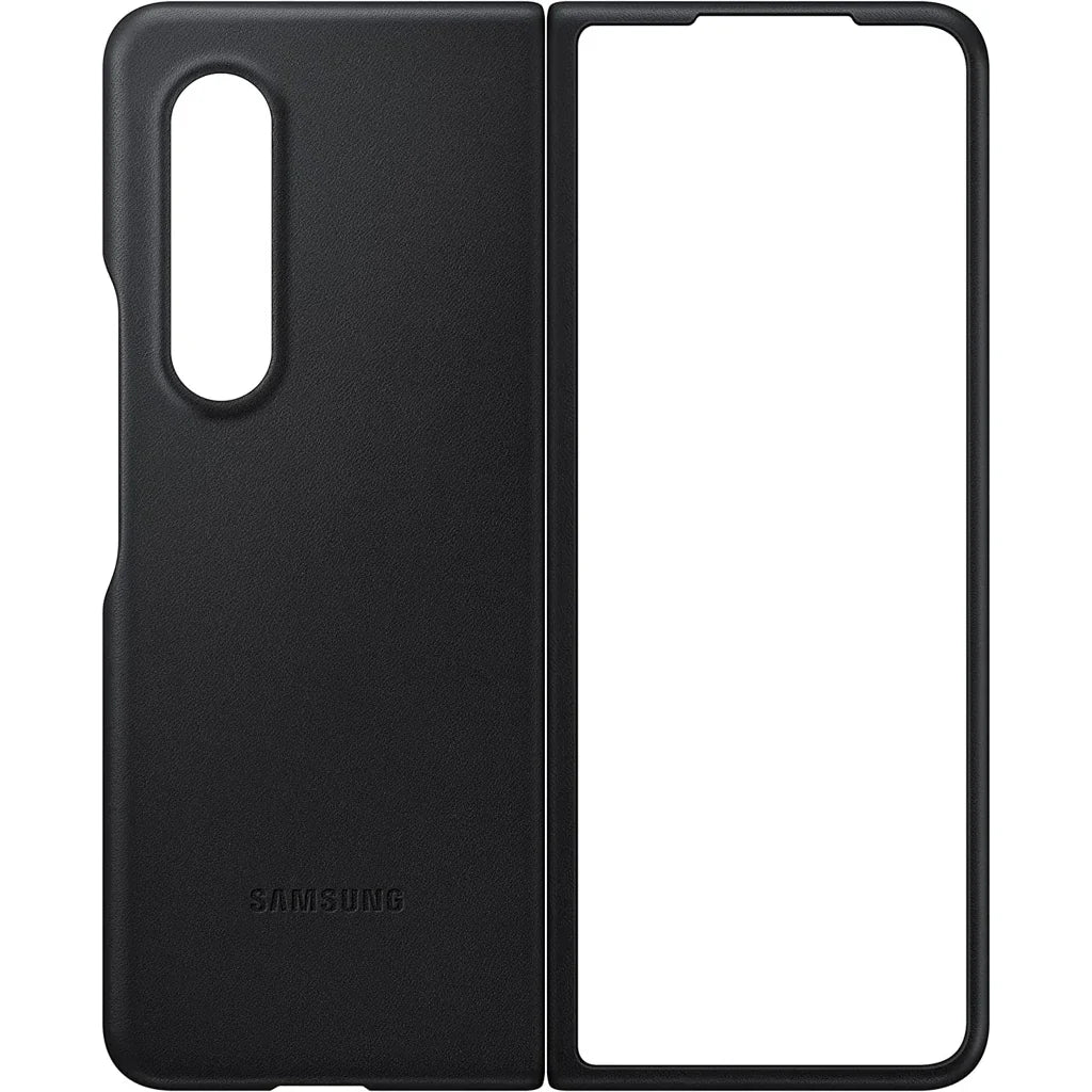 Husa Piele Naturala pt. Samsung Galaxy Z Fold 3 Negru - EF-VF926 Originala Resigilat - EF-VF926LBEGWW - 8806092641044