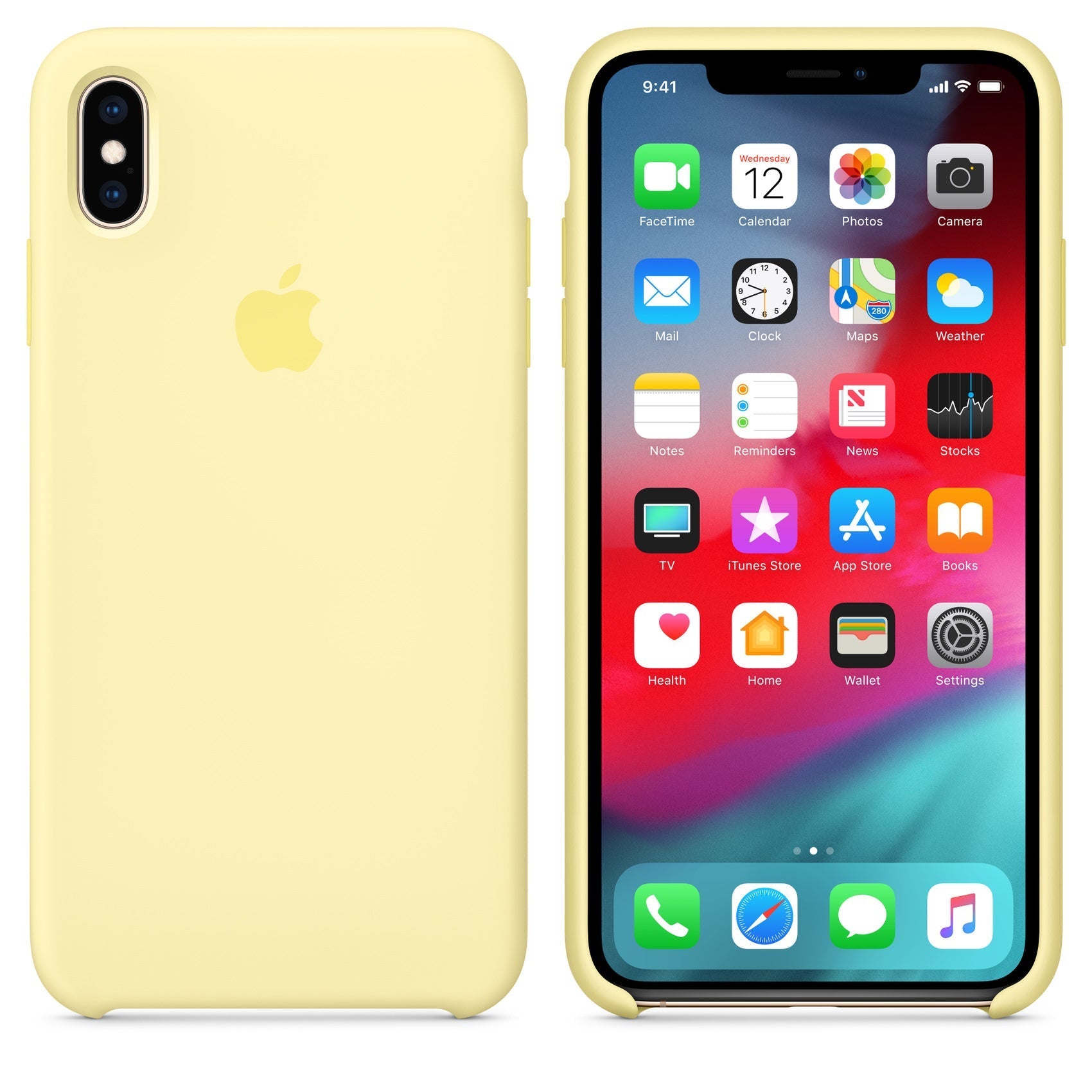 Husa Silicon Apple pt. iPhone XS Max Mellow Yellow - MUJR2ZM/A Originala - 190199031609 - 3