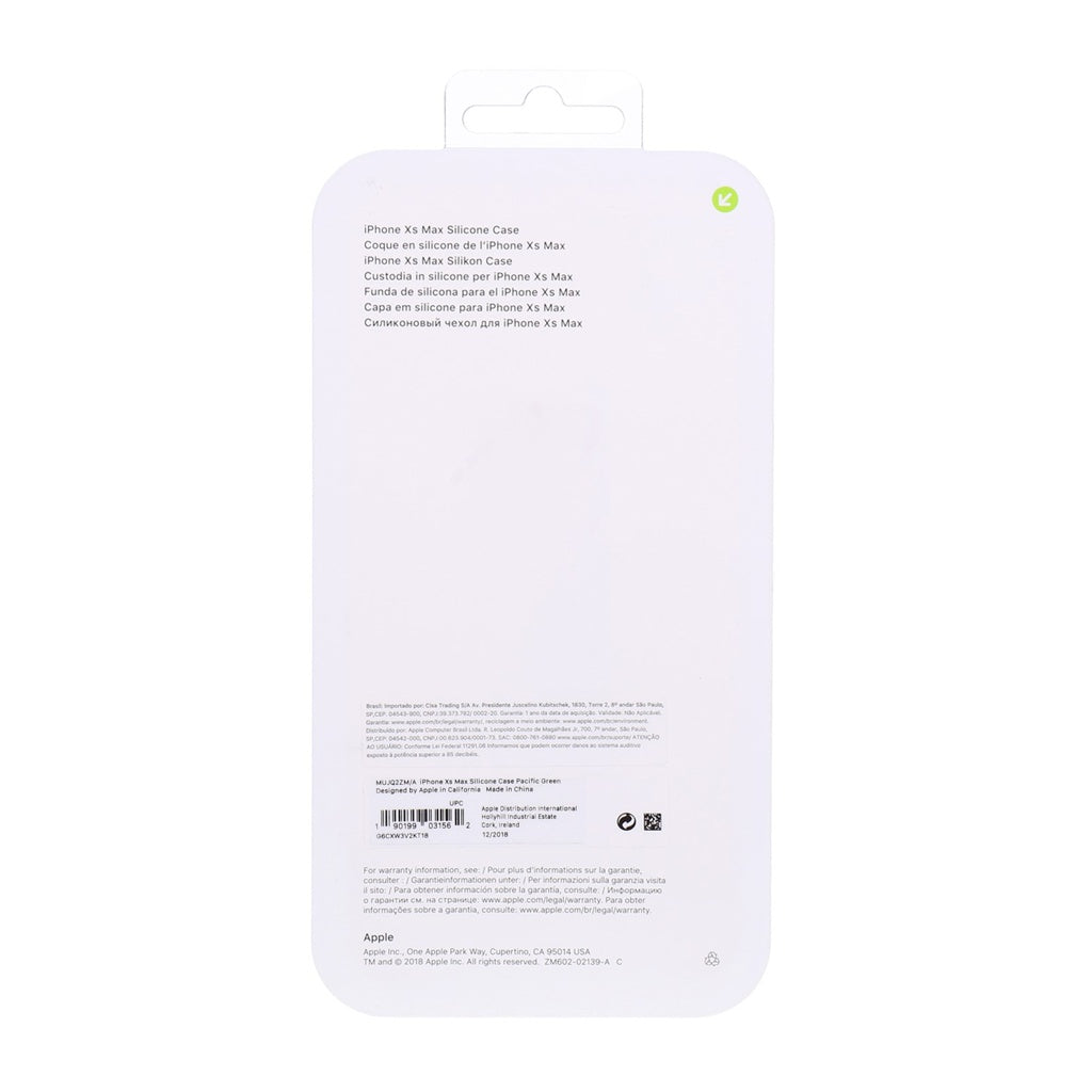 Husa Silicon Apple pt. iPhone XS Max Pacific Green - MUJQ2ZM/A Originala - 190199031562 - 5