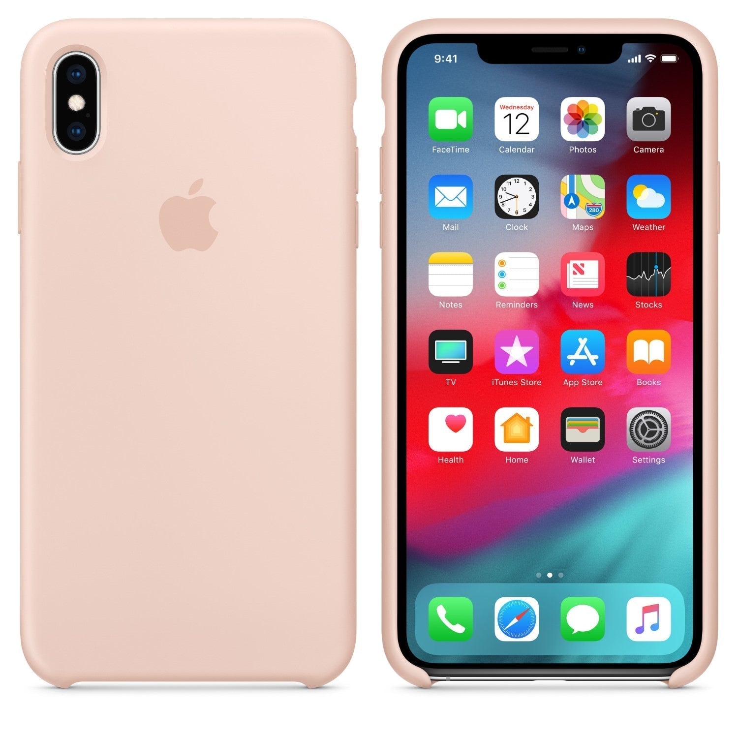 Husa Silicon Apple pt. iPhone XS & X Pink Sand - MQT62ZM/A Originala - 190198522733 - 2