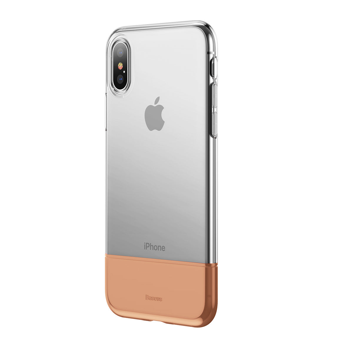 Husa Silicon Baseus Half to pt. iPhone XS Max - Gold - WIAPIPH65-RY0V - 6932172618971 - 2