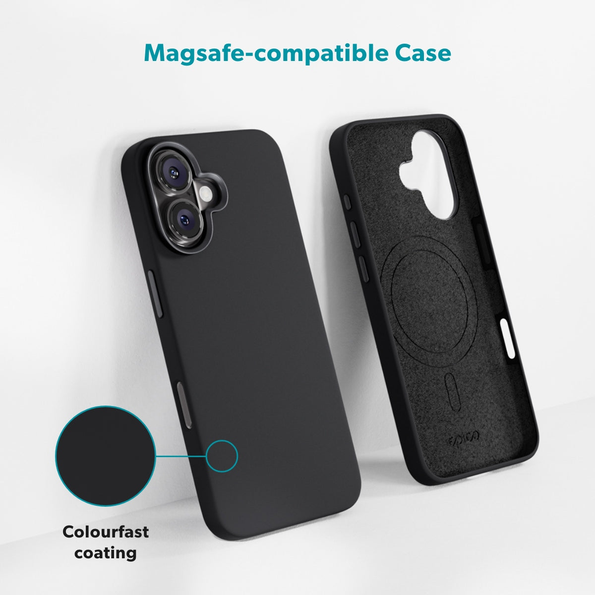 Husa Silicon Epico Mag+ Pro pt. iPhone 16 Negru - Certificare SGS MagSafe & QI2 Aluminiu - 90810101300003 - 8596049191585 - 6