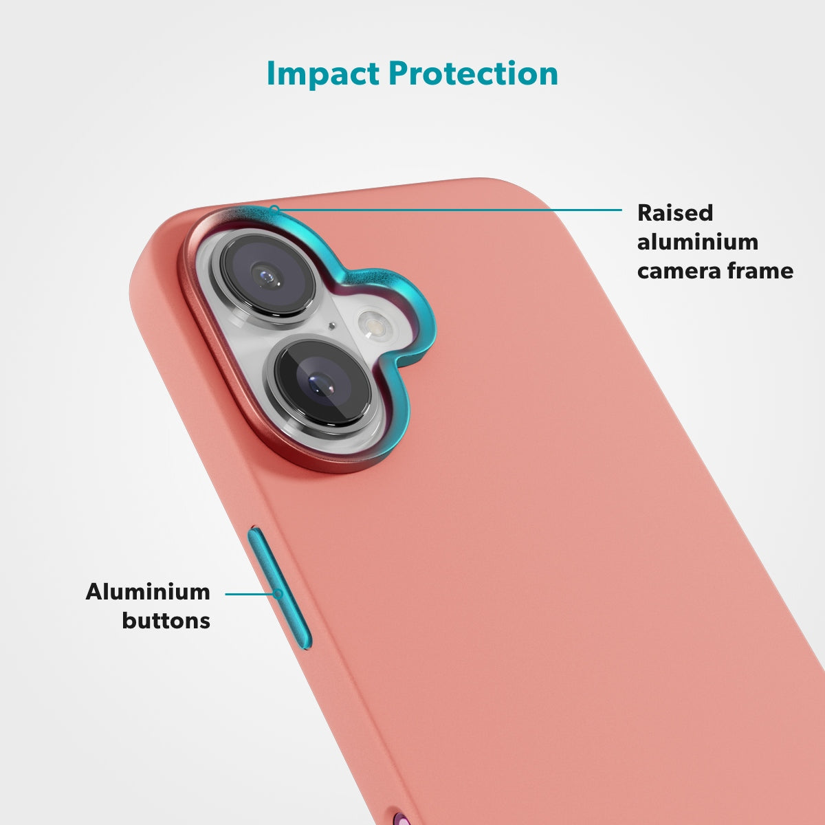 Husa Silicon Epico Mag+ Pro pt. iPhone 16 Peach Pink - Certificare SGS MagSafe & QI2 Aluminiu - 90810102300002 - 8596049191622 - 5