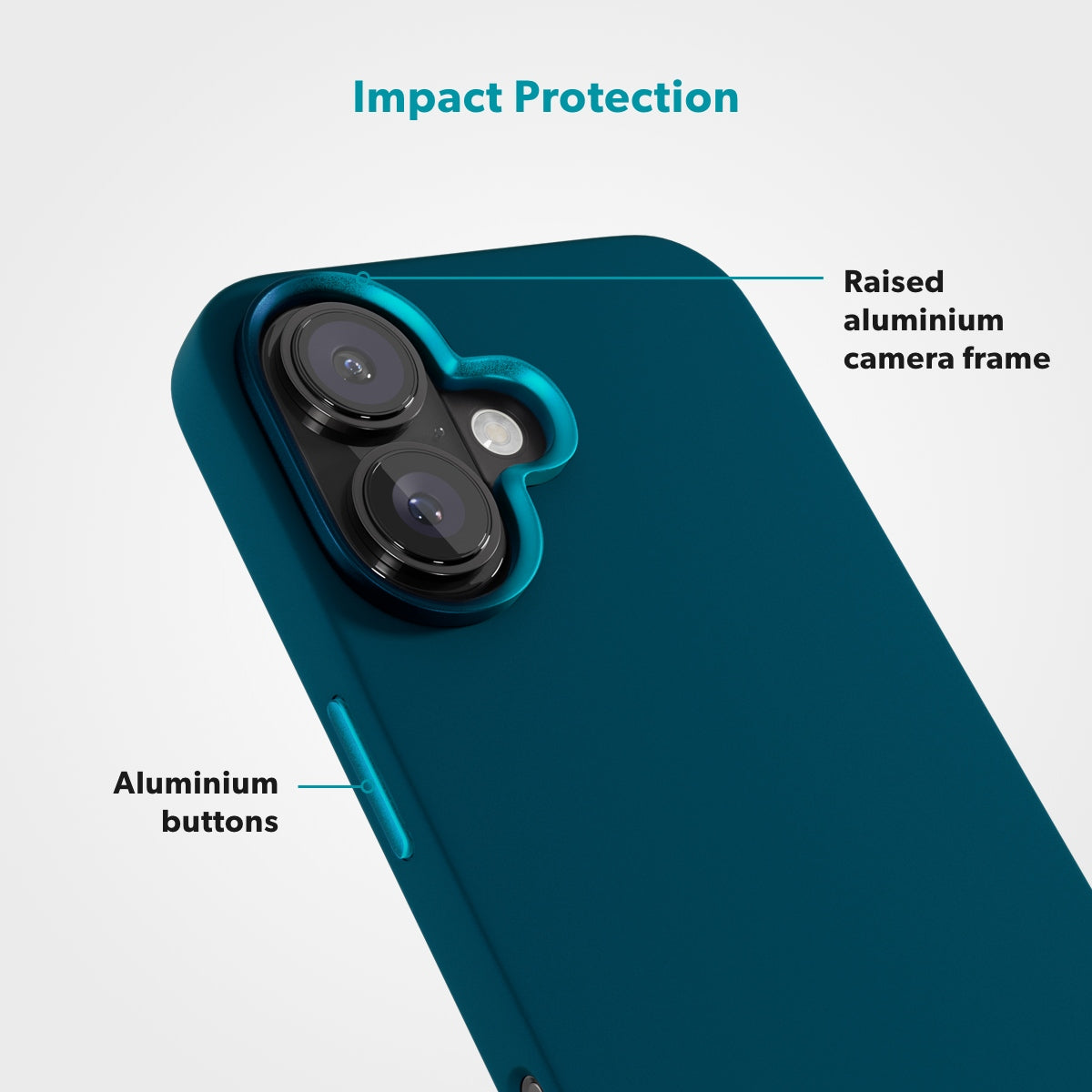 Husa Silicon Epico Mag+ Pro pt. iPhone 16 Petrol Blue - Certificare SGS MagSafe & QI2 Aluminiu - 90810102600001 - 8596049191592 - 6
