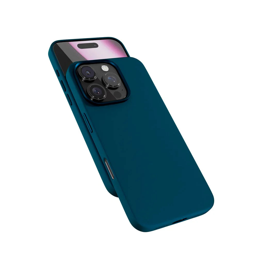 Husa Silicon Epico Mag+ Pro pt. iPhone 16 Petrol Blue - Certificare SGS MagSafe & QI2 Aluminiu - 91010102600001 - 8596049191691 - 2