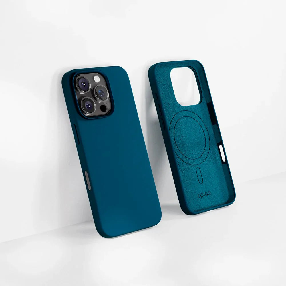 Husa Silicon Epico Mag+ Pro pt. iPhone 16 Petrol Blue - Certificare SGS MagSafe & QI2 Aluminiu - 91010102600001 - 8596049191691 - 5