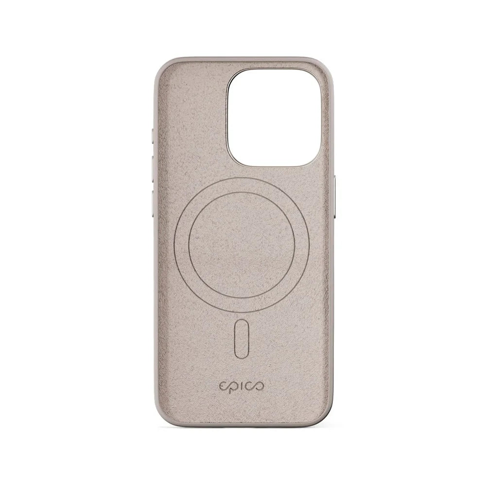Husa Silicon Epico Mag+ Pro pt. iPhone 16 Titanium Beige - Certificare SGS MagSafe & QI2 Aluminiu - 91010101700001 - 8596049191714 - 4
