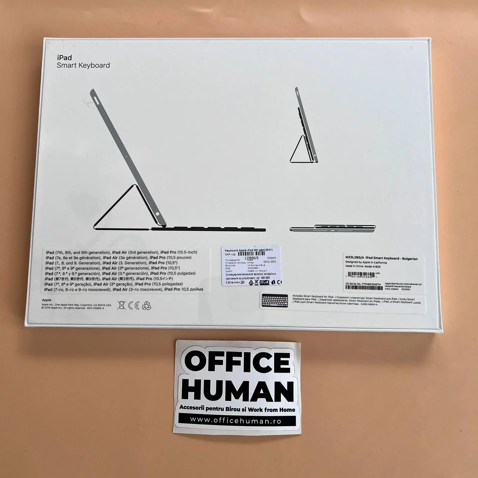 Husa Tastatura Apple Smart Folio Keyboard pt. iPad 9 8 & 7 Pro 10.5 Air 3 (2019) - MX3L2BG/A Layout Bulgar Originala - 190199306691 - 10