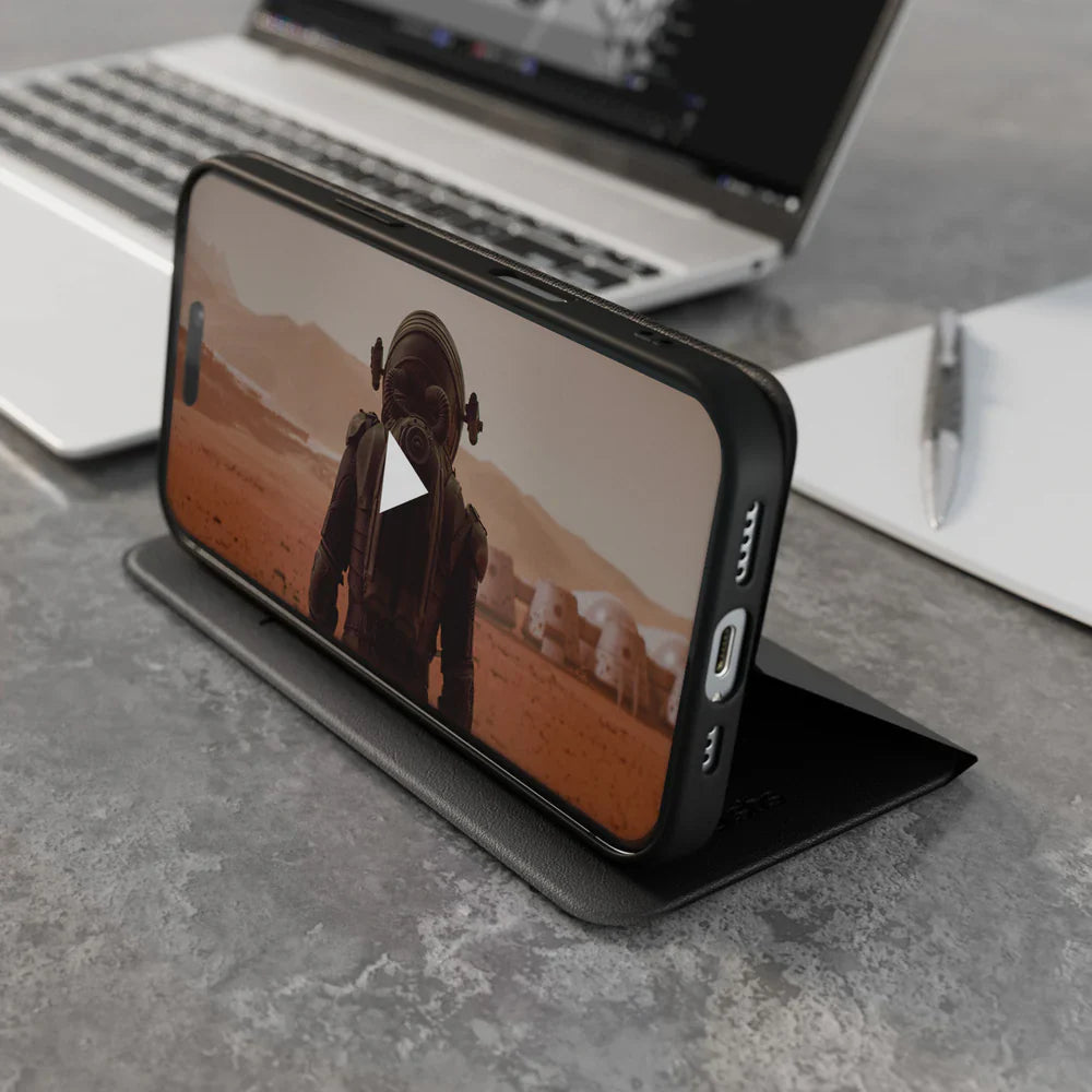 Husa tip carte SBS Wallet Smooth cu stand pt. iPhone 16 Plus Neagra Inchidere Magnetica Slot Card - TEWALIP1667K - 8018417481918 - 7