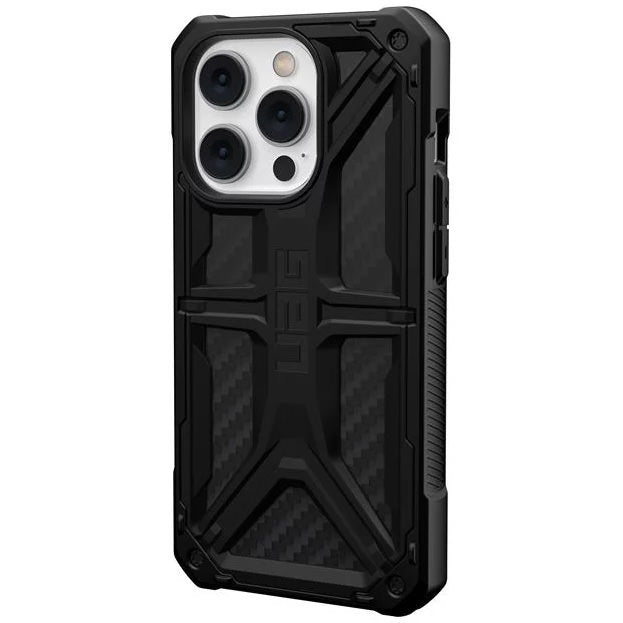 Husa Urban Armor Gear Monarch pt. iPhone 14 Pro Black Fibra de Carbon - 114034114242 - 840283901829 - 4