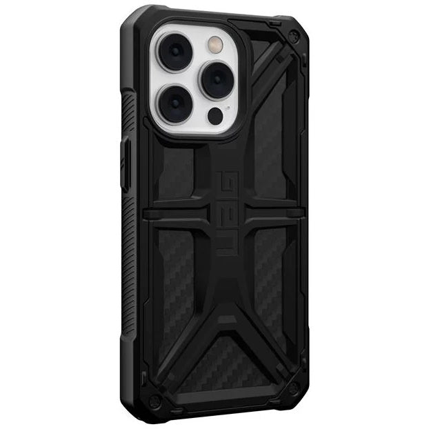 Husa Urban Armor Gear Monarch pt. iPhone 14 Pro Black Fibra de Carbon - 114034114242 - 840283901829 - 3