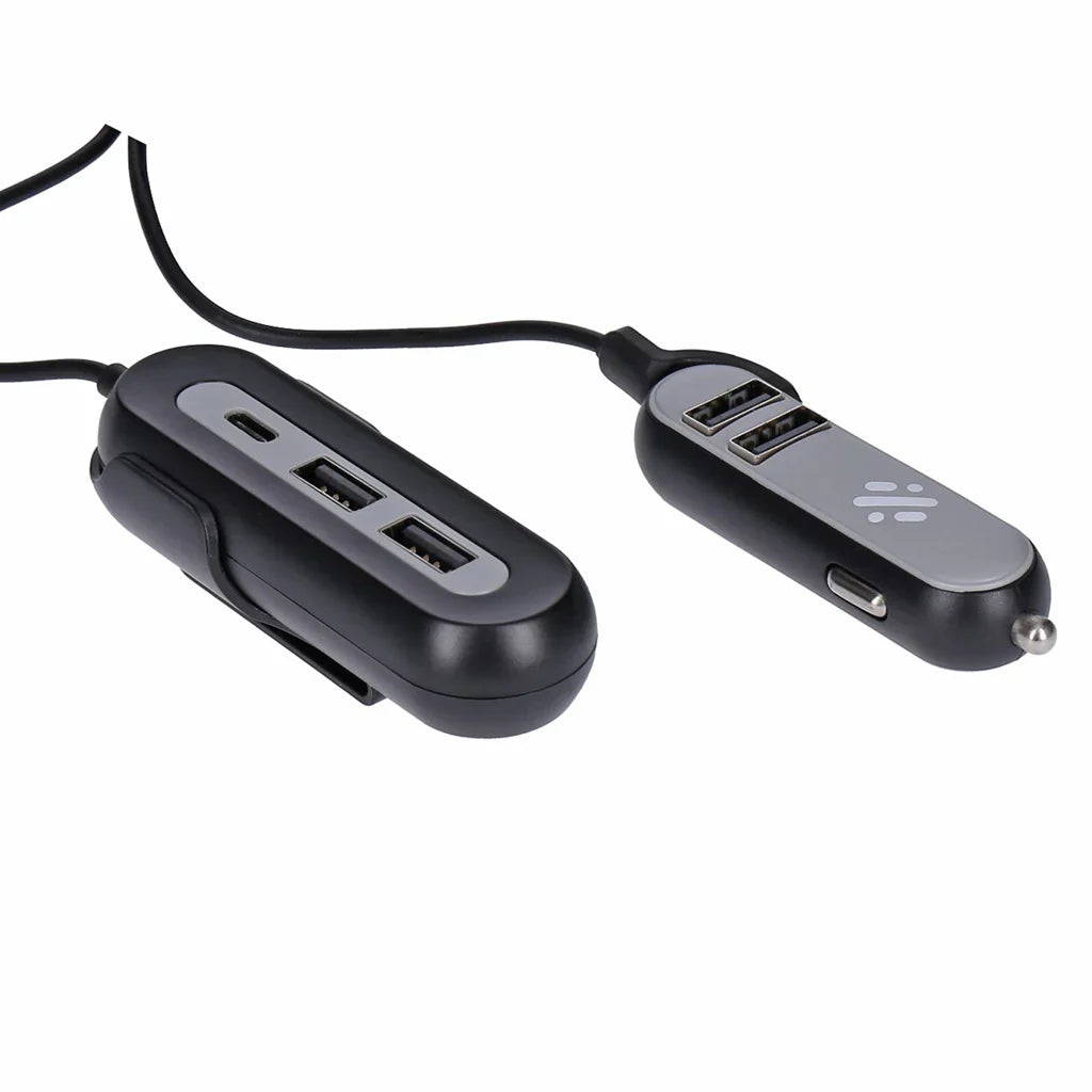 Incarcator Auto cu Hub Swipe - 4 x USB 2.1A 1 USB-C 3A