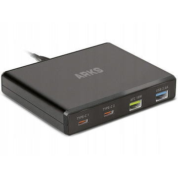 Incarcator Priza Arks 45W - 2 x USB-C USB 4 Porturi Power Delivery - ARTR3USBTCPD75GNW - 8018417416255 - 1