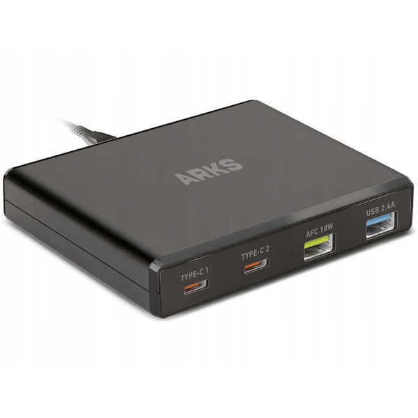 Incarcator Priza Arks 45W - 2 x USB-C USB 4 Porturi Power Delivery - ARTR3USBTCPD75GNW - 8018417416255 - 1