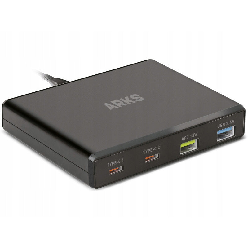 Incarcator Priza Arks 45W - 2 x USB-C USB 4 Porturi Power Delivery - ARTR3USBTCPD75GNW - 8018417416255 - 1