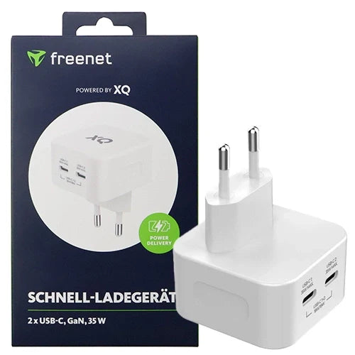 Incarcator Priza Freenet XO Basics - 35 W GaN 2 x USB-C Power Delivery 3.0 - 54268 - 4029948227276 - 1