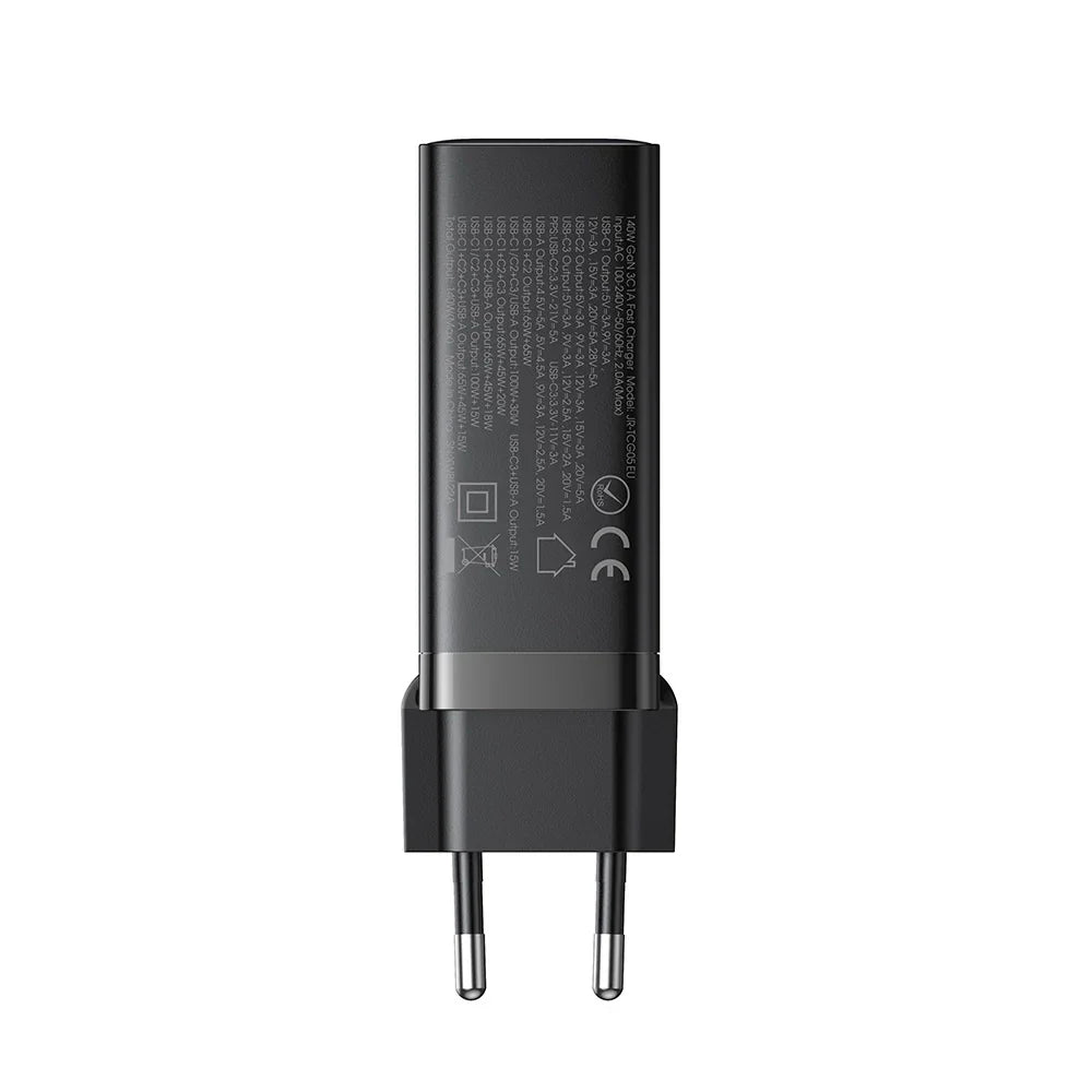 Incarcator Priza Joyroom 140 W JR-TCG05EU cu Cablu USB-C 240 - 3 x 1 USB QC 3.0 PD 3.1 AFC FCP SCP PPS - 6956116769796 - 6