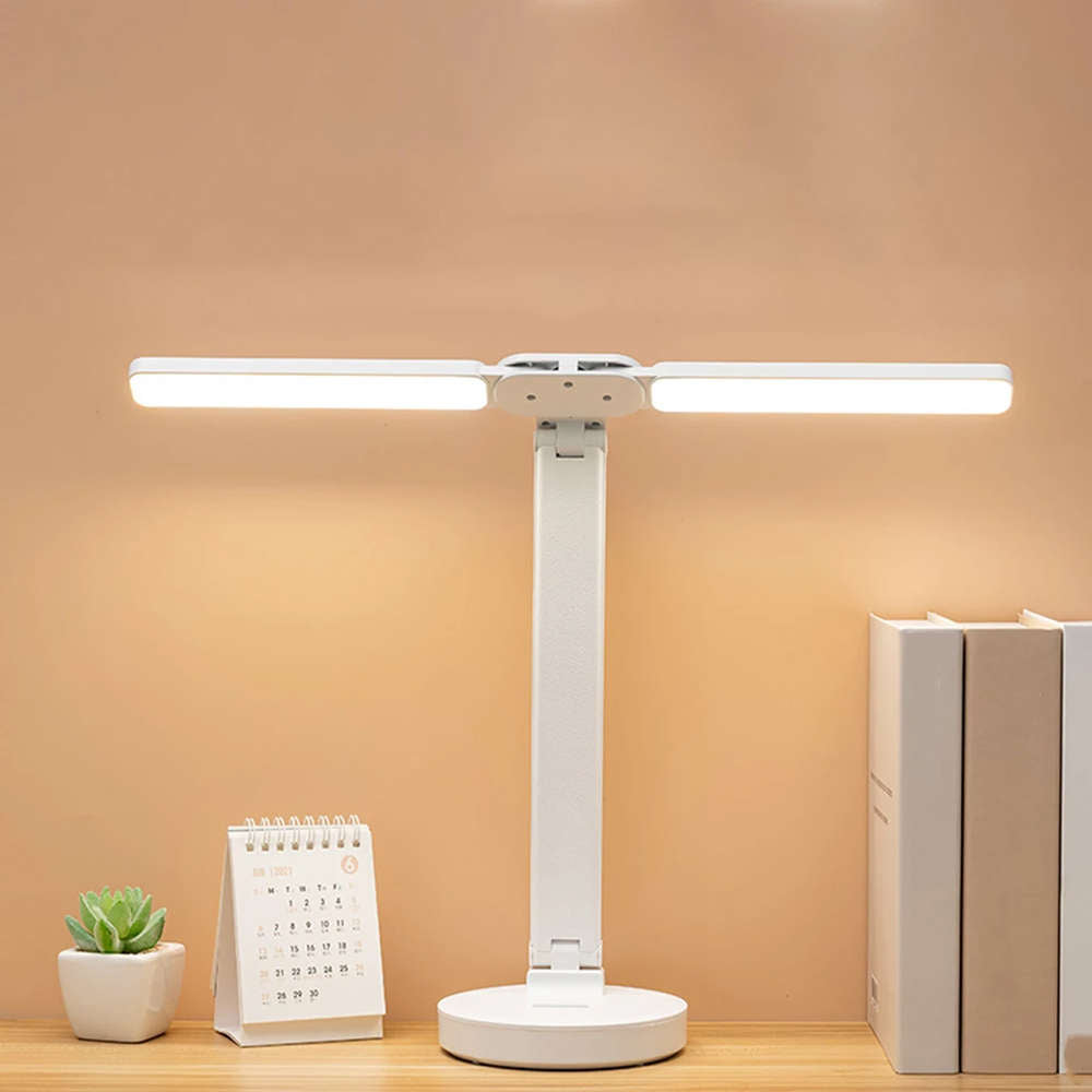Lampa de Birou LED cu 2 Brate Alogy - 3600 mAh 3 Moduri & 5 Niveluri Luminozitate Control Touch Suport Smartphone - 5907765689691 - 6
