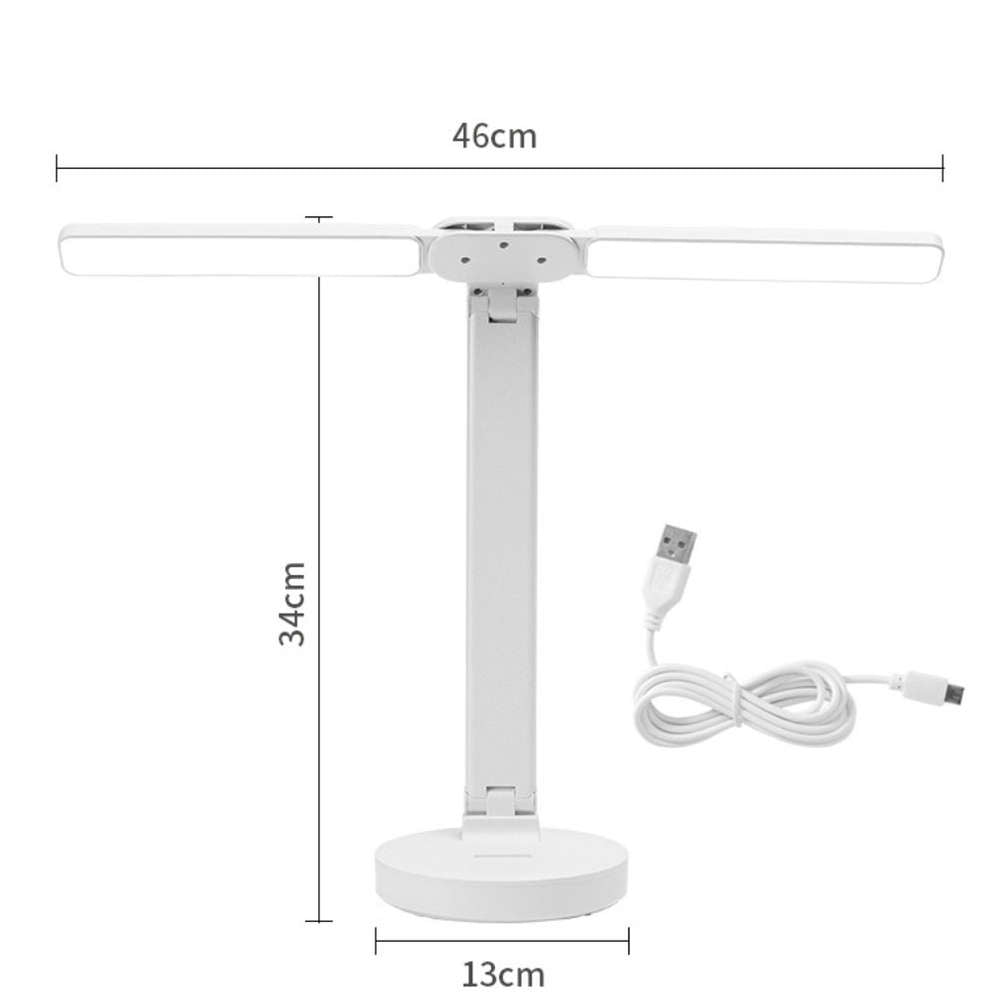 Lampa de Birou LED cu 2 Brate Alogy - 3600 mAh 3 Moduri & 5 Niveluri Luminozitate Control Touch Suport Smartphone - 5907765689691 - 17
