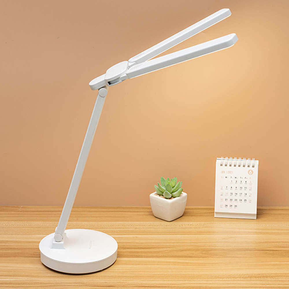 Lampa de Birou LED cu 2 Brate Alogy - 3600 mAh 3 Moduri & 5 Niveluri Luminozitate Control Touch Suport Smartphone - 5907765689691 - 7
