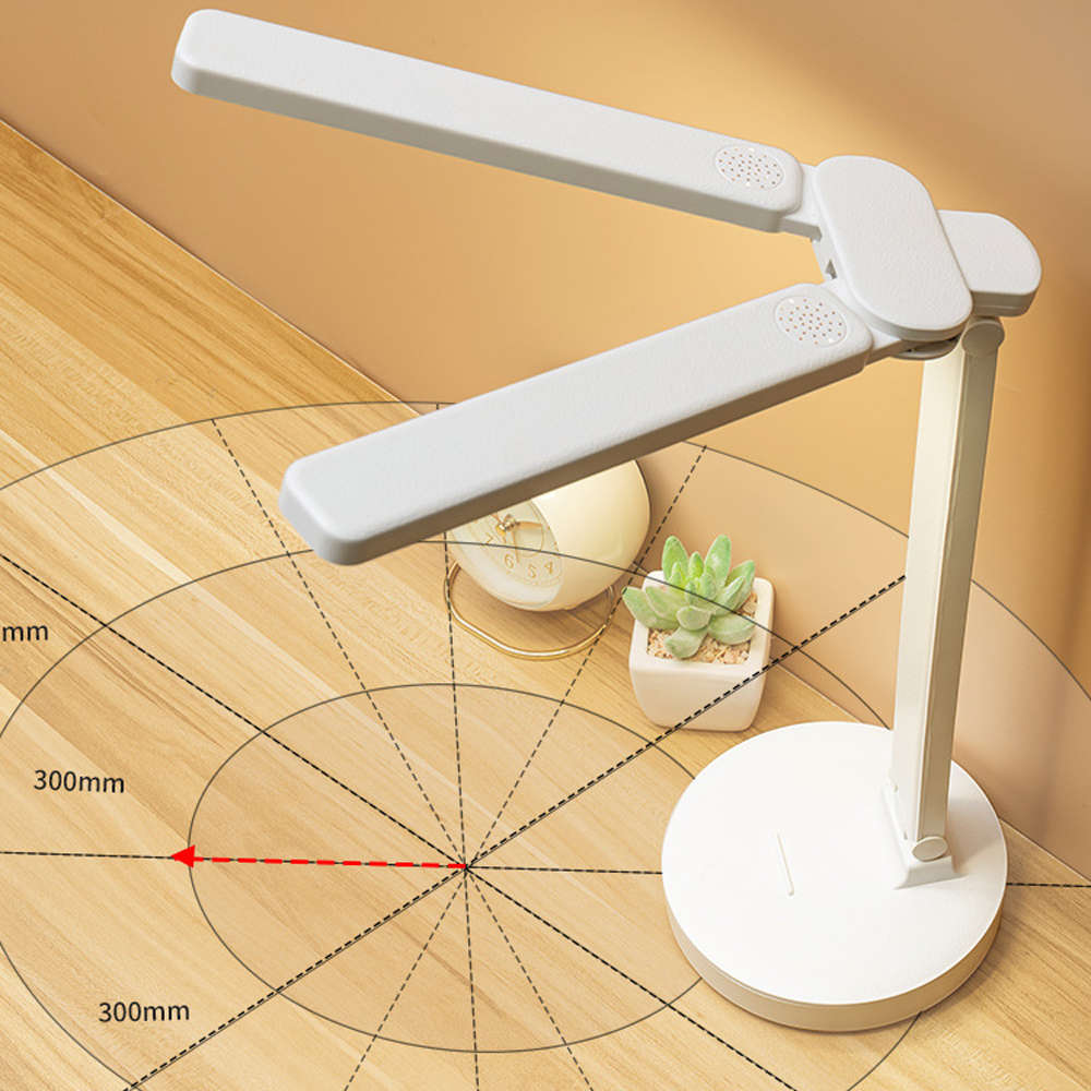 Lampa de Birou LED cu 2 Brate Alogy - 3600 mAh 3 Moduri & 5 Niveluri Luminozitate Control Touch Suport Smartphone - 5907765689691 - 9