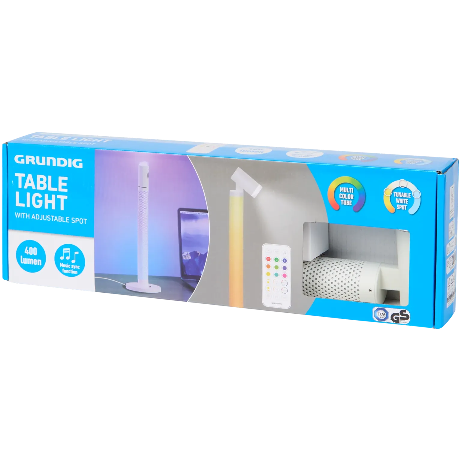 Lampa de Birou LED Alb + RGBIC Grundig - 400 Lumeni Telecomanda Sincronizare RGB cu Muzica Timer - White - 3221706 - 8718964270415 - 6