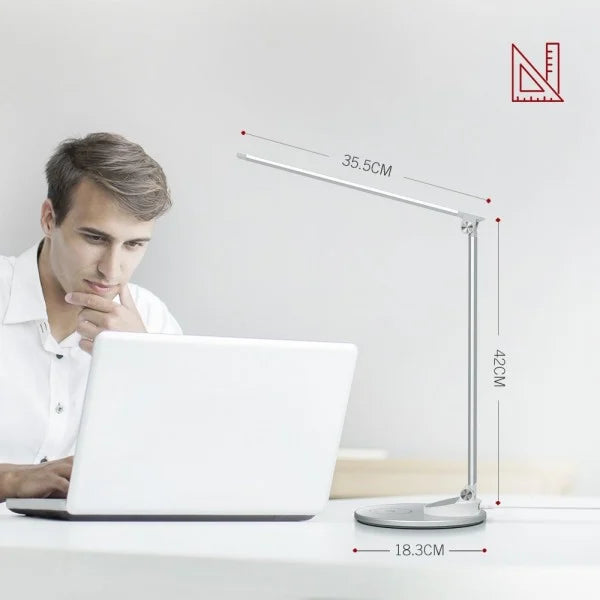Lampa de Birou LED TaoTronics TT-DL069 - 9W 350 lm 5 Moduri & Niveluri Luminozitate Incarcator Wireless Protectie Ochi Control Touch