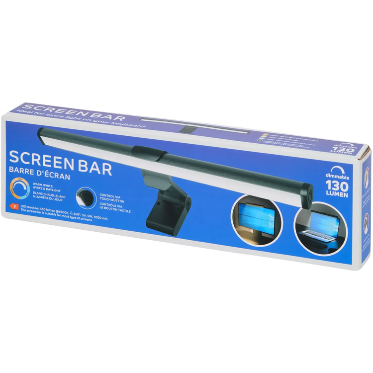 Lampă Monitor LED Eurodomest - 460 lumeni 5W 30 cm Dimmabil 3 Moduri 3000K/4000K/6500K Control Touch USB - 3202689.1 - 8712879164463 - 1