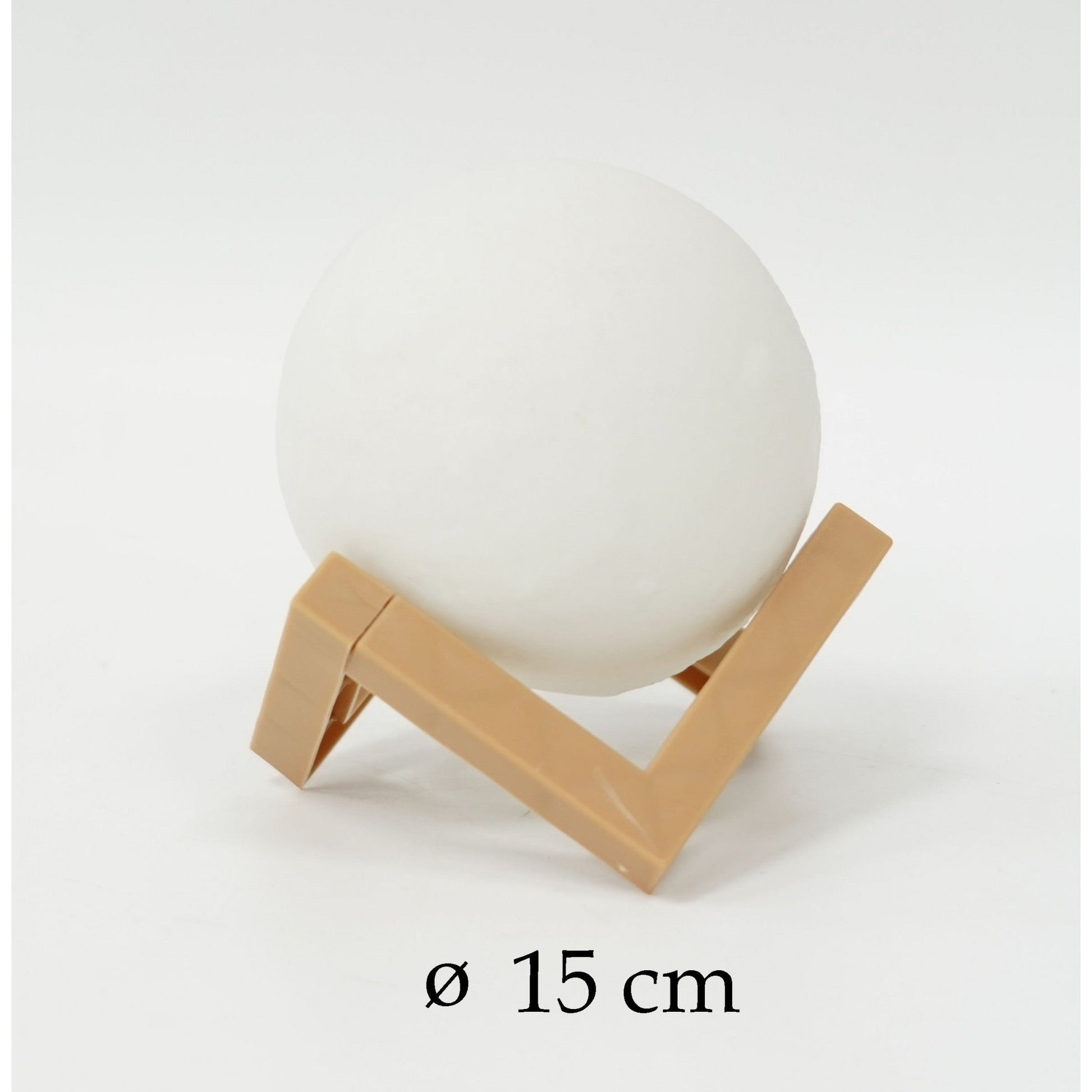 Lampa de veghe LED Luna 3D Moon Light Alb Cald 15 cm Baterii Stand On/Off - 104643 - 6426485117042 - 4