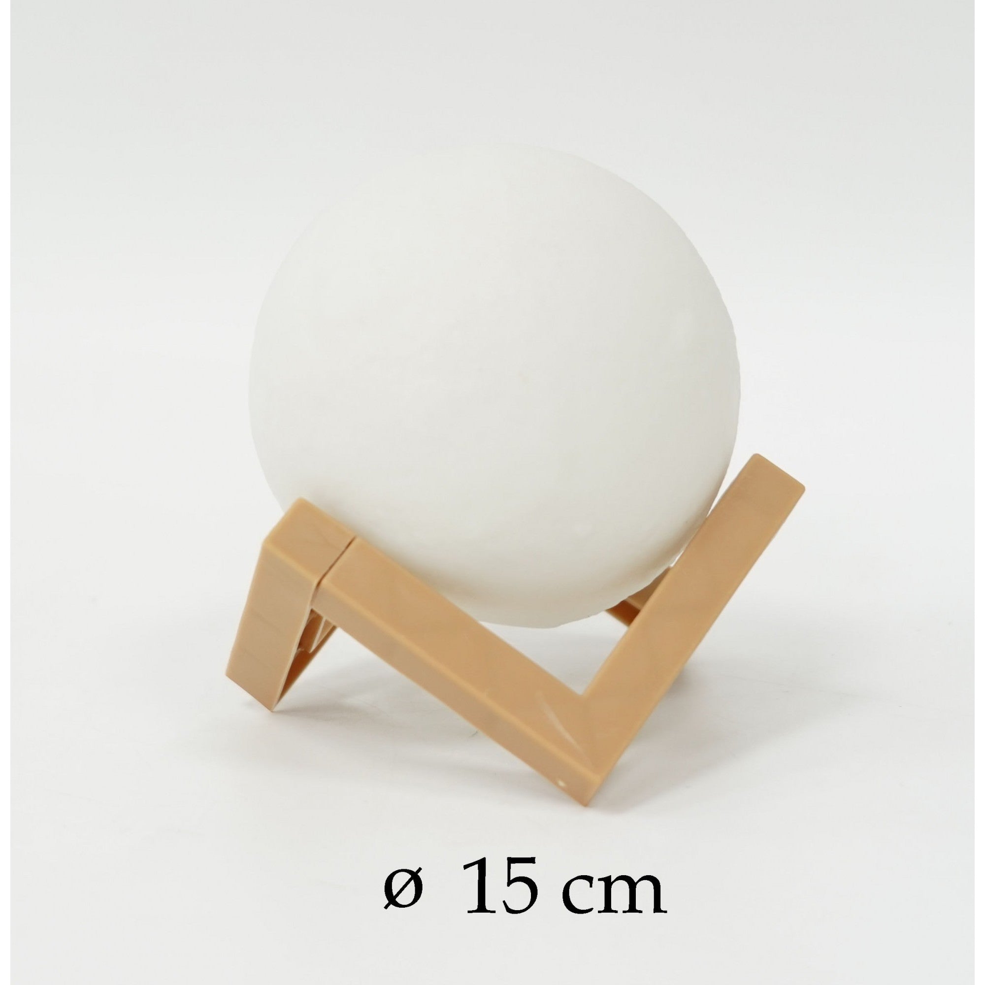 Lampa de veghe LED Luna 3D Moon Light Alb Cald 15 cm Baterii Stand On/Off - 104643 - 6426485117042 - 4