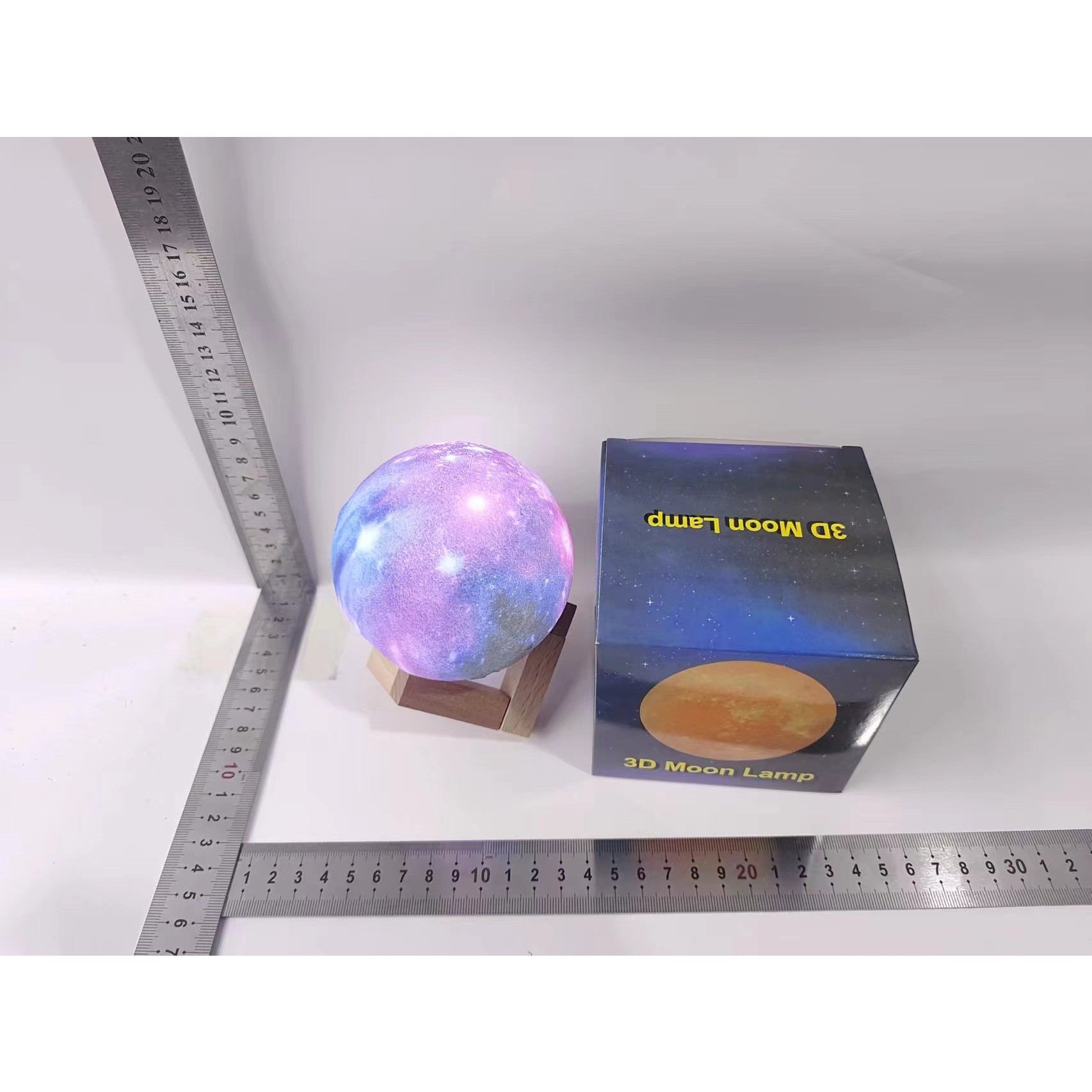Lampa de veghe LED Luna 3D Moon Light Color 10 cm Baterii Stand On/Off - 123054 - 6426485432947 - 7