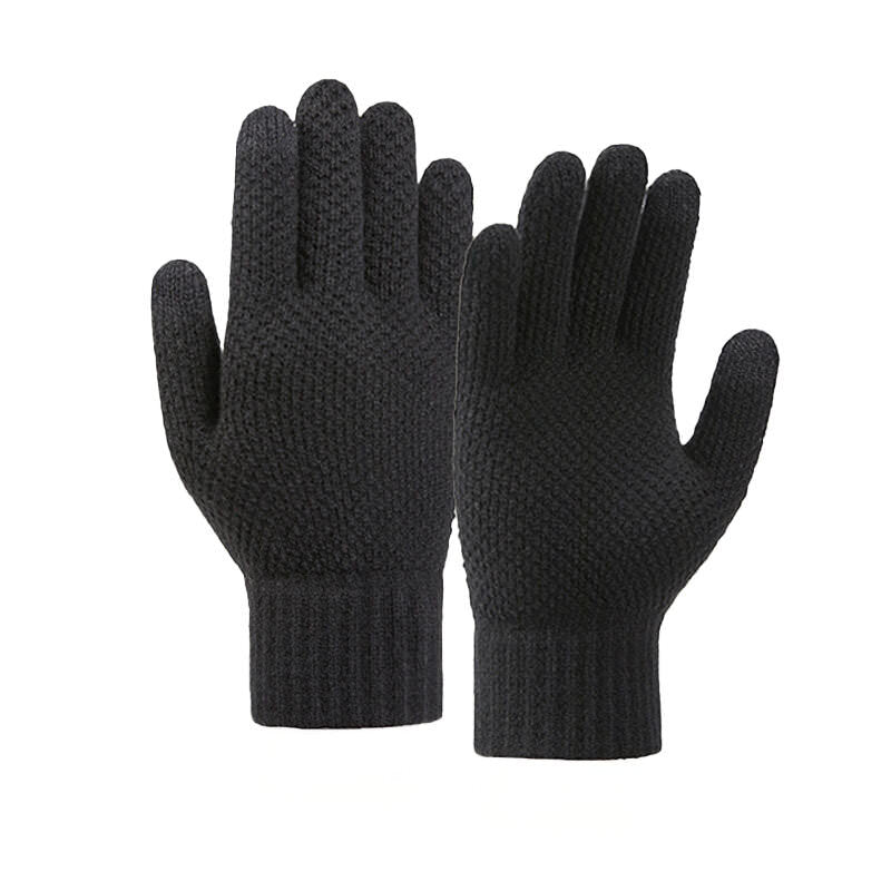 Manusi Brodate de Iarna Compatibile cu Ecran Touchscreen - Black - 5907769307829 - 10