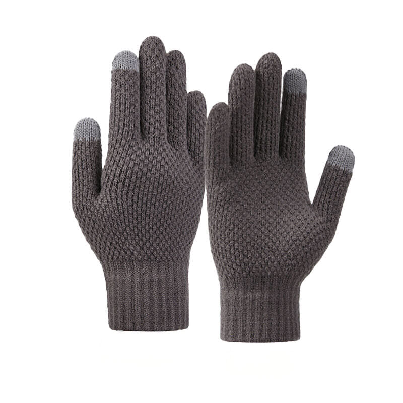 Manusi Brodate de Iarna Compatibile cu Ecran Touchscreen - Gray - 5907769307836 - 7