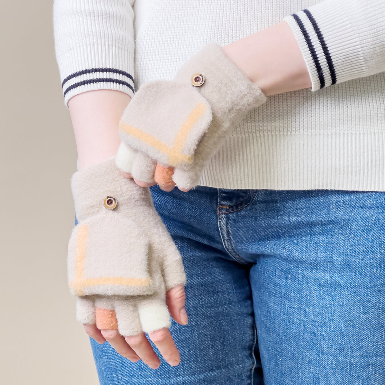 Manusi fara Degete pt. Femei & Copii cu Protectie Detasabila - 5907769307935 - 6