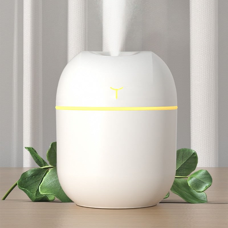 Mini Umidificator - 220 ml 2 Moduri Lumini Ambientale Incarcare USB - White - 126163 - 6426485463972